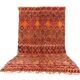 Tapis marocain vintage rare 203 x 392 cm - Tapis en laine berbère - Tapis ancien fait à la main