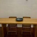 Grande table à manger en chêne brut technicraft