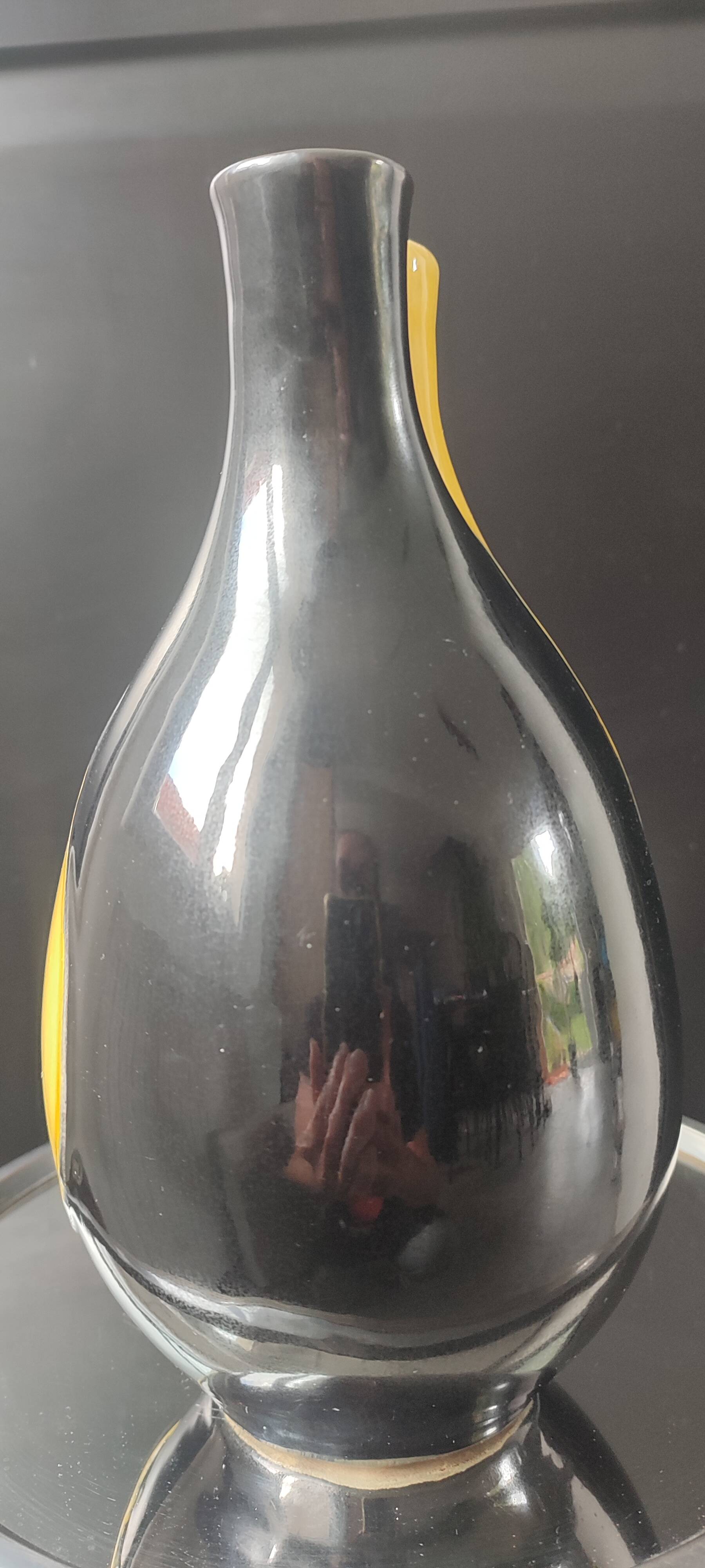 Two-necked vase Vintage ceramic 1964.