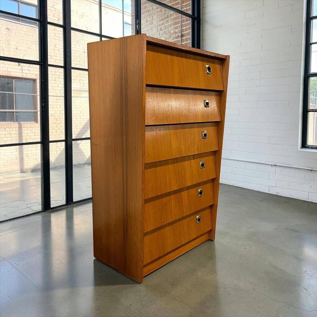 Vintage wooden shoe cabinet / cabinet with drop-down door and chrome accents.