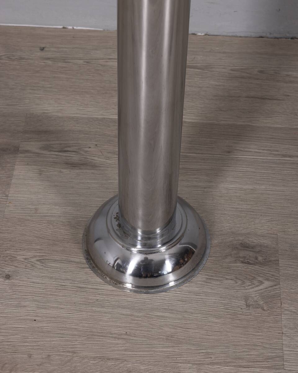 Vintage 1970s Italian-design chrome-plated metal floor ashtray