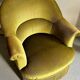 Fauteuil crapaud velours kaki