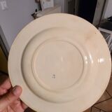 2 flat plates from the earthenware factories of Clairefontaine model Hanley