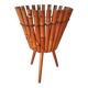 Bamboo Cache Pot on Vintage Stand