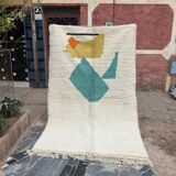 Handmade pure wool rug, size 100 x 200 cm