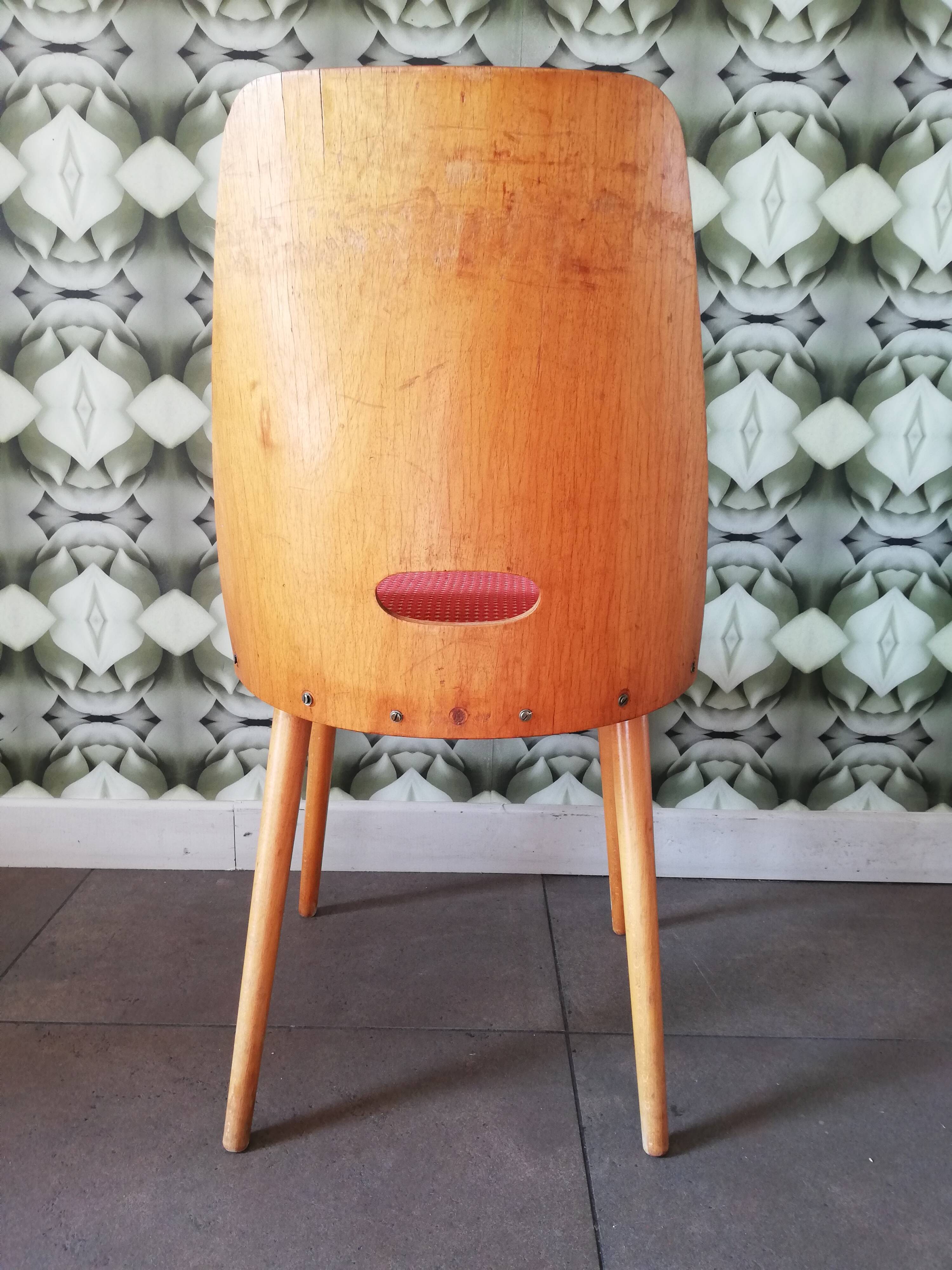 2 Vintage chairs Antonin Suman, Art Deco, Czechoslovakia 1960