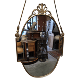 Italian Vintage Brass Mirror, 1950s