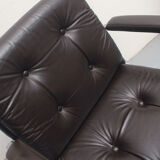 1970s leather chair Drabert darkbrown