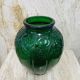 Ovoid vase green glass art deco