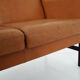 Leather two-seater sofa, 70s Scandinavian design