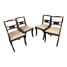 4 chaises salle à manger en acajou style anglais