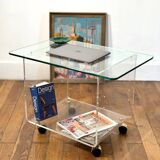 Table basse Plexiglas et verre David Lange