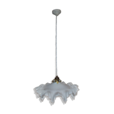 Suspension ancienne porcelaine et opaline blanche
