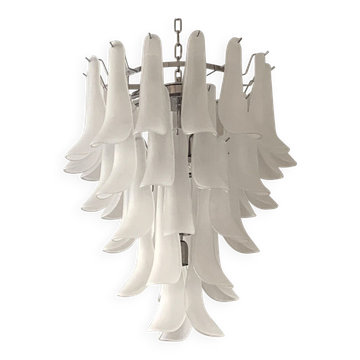 Frosted “selle” murano glass cascade chandelier