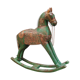 Cheval a bascule en bois indien