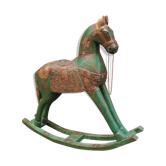 Indian wooden rocking horse