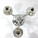 Pair of silver bronze candelabras