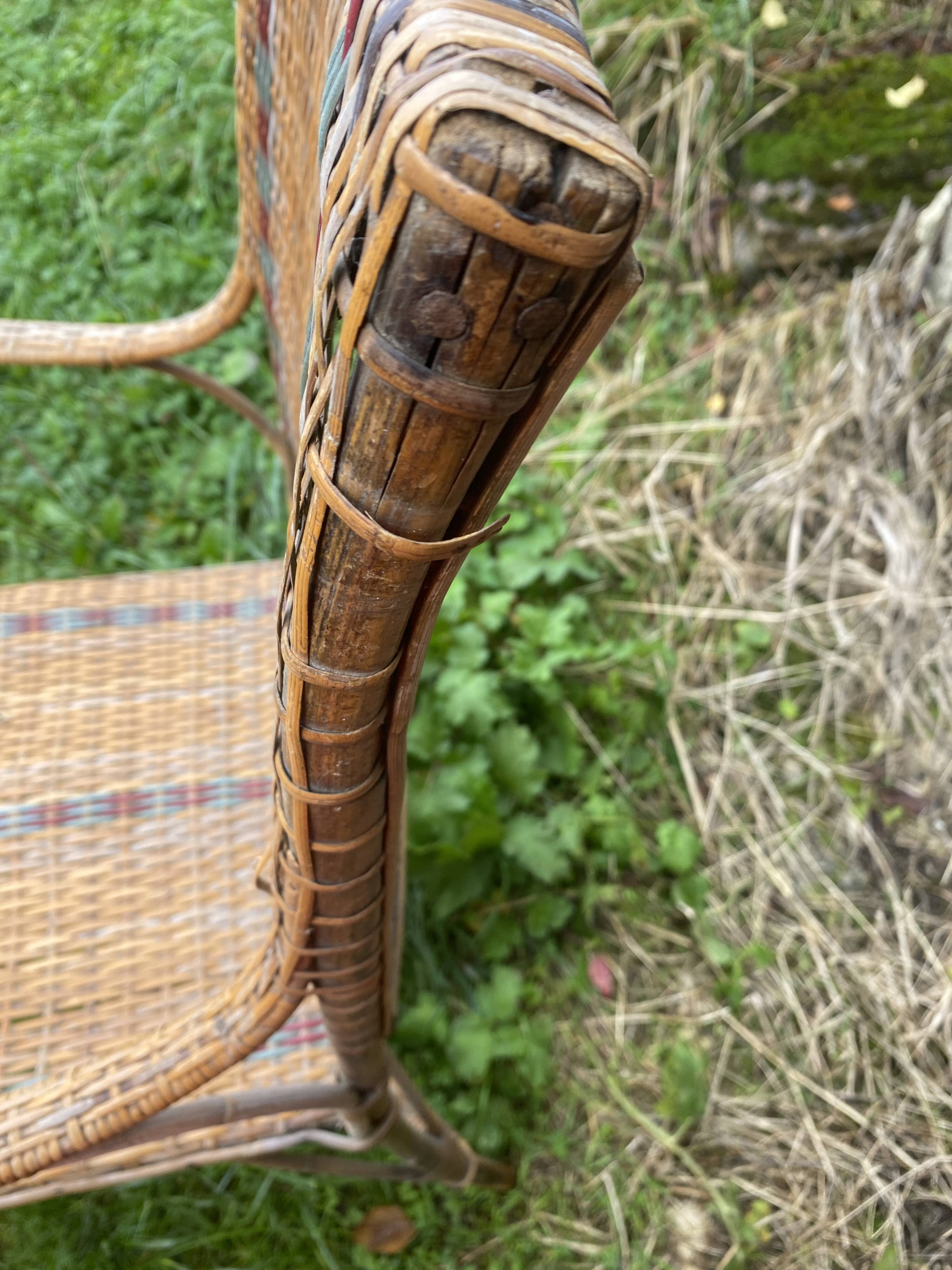 rattan cane armchair