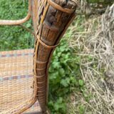 rattan cane armchair