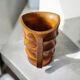 Solid wood vase pot