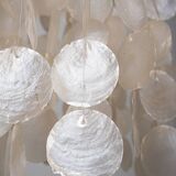 Large mother-of-pearl chandelier in the style of Verner Panton, 1980s.