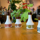 Set of 70s "mobil" pots