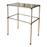 Side table in metal and glass, 1970