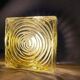 Bauhaus square green glass flush munt lamp