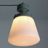 Vintage opaline glass pendant lamp, 1970s
