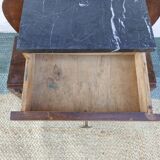Art deco bedside table, black marble