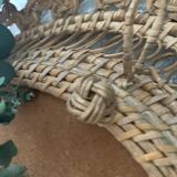 Vintage wicker mirror
