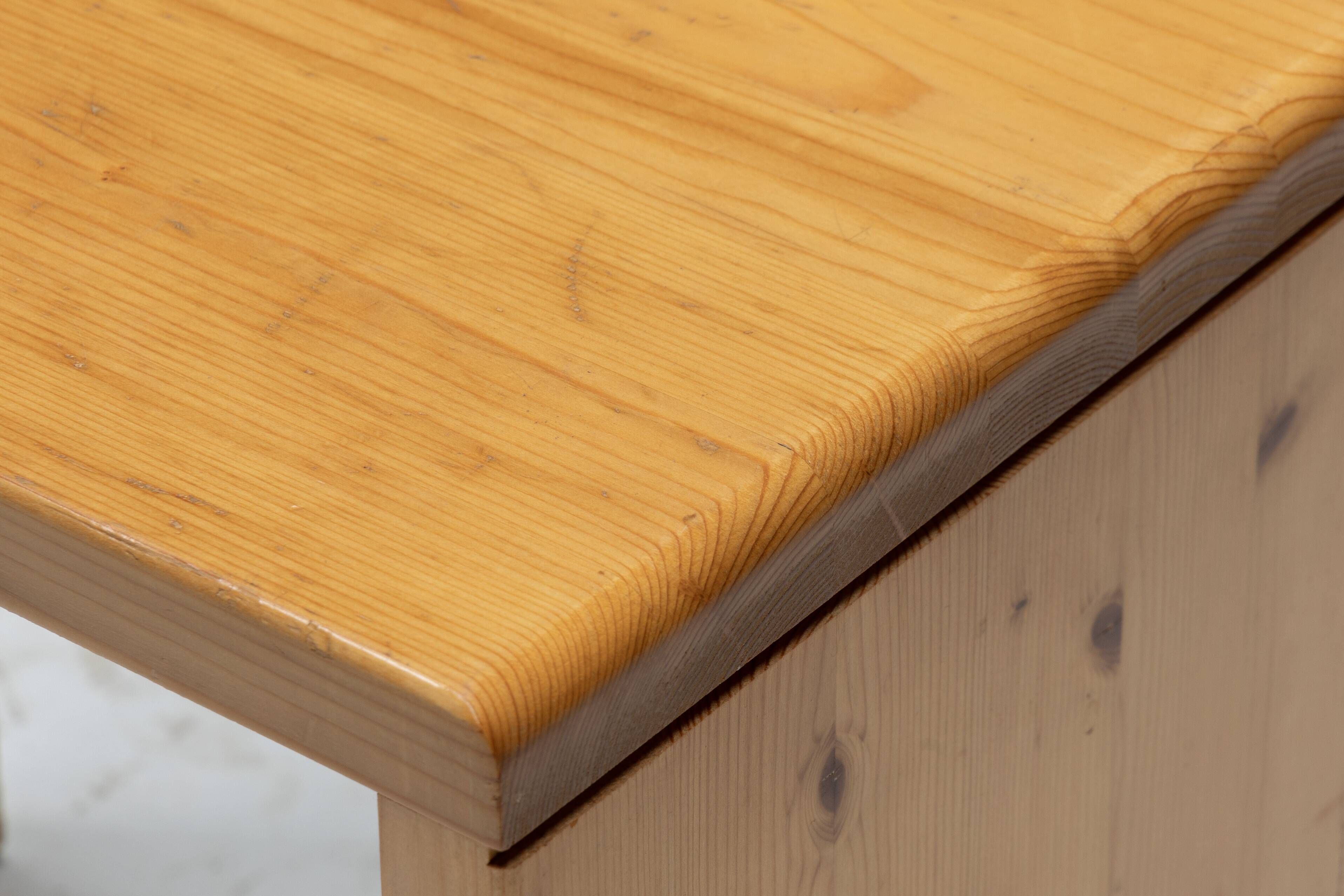 Pine Stool selected by Charlotte Perriand for Méribel, France, 1960s