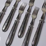 Dessert or entremets forks Mappin & Webb antique silver-plated