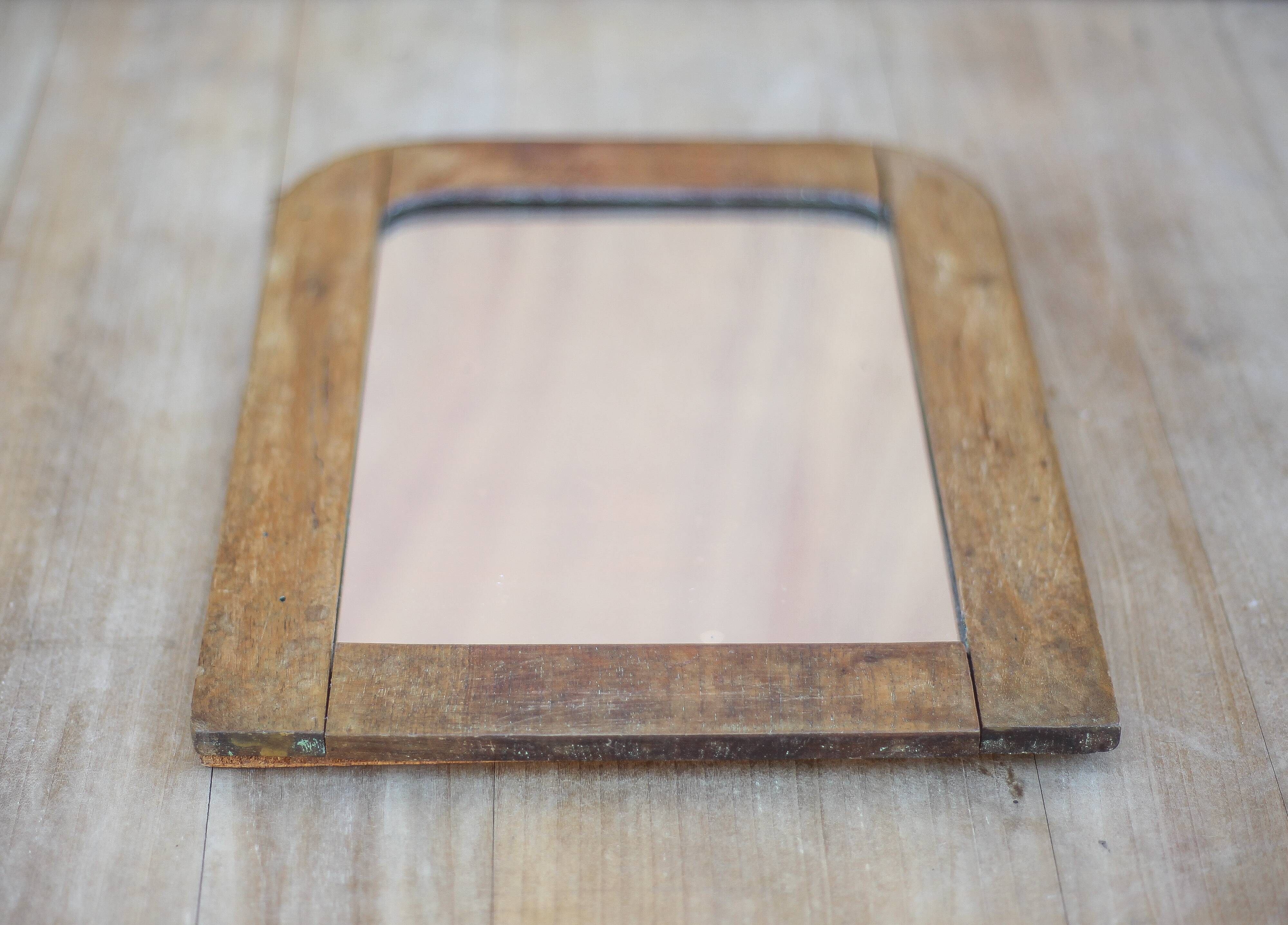 Vintage mirror, wooden mirror, old mirror, table mirror