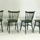 Chaises Green Ton des années 1980, lot de 4
