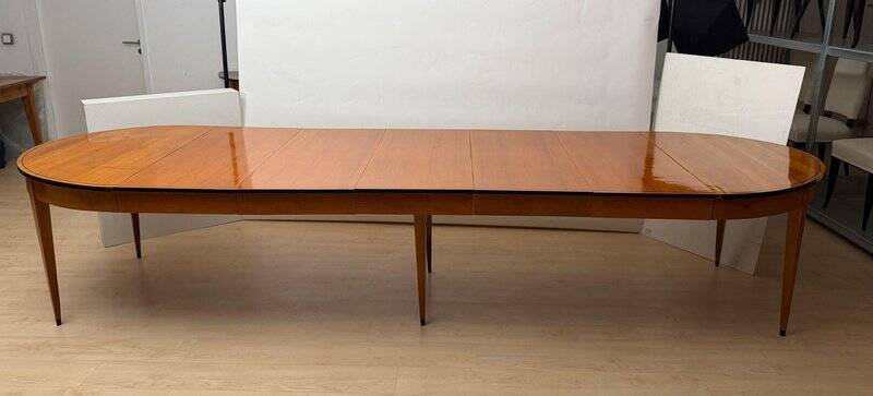 Extendable Biedermeier table in cherry wood, South Germany, 1880