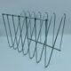 Chrome metal Z magazine rack