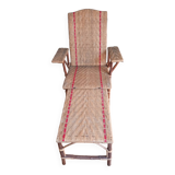 Chaise longue en rotin
