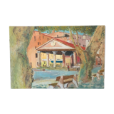 Corsican village landscape table