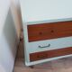 Commode  vintage bois et bleu