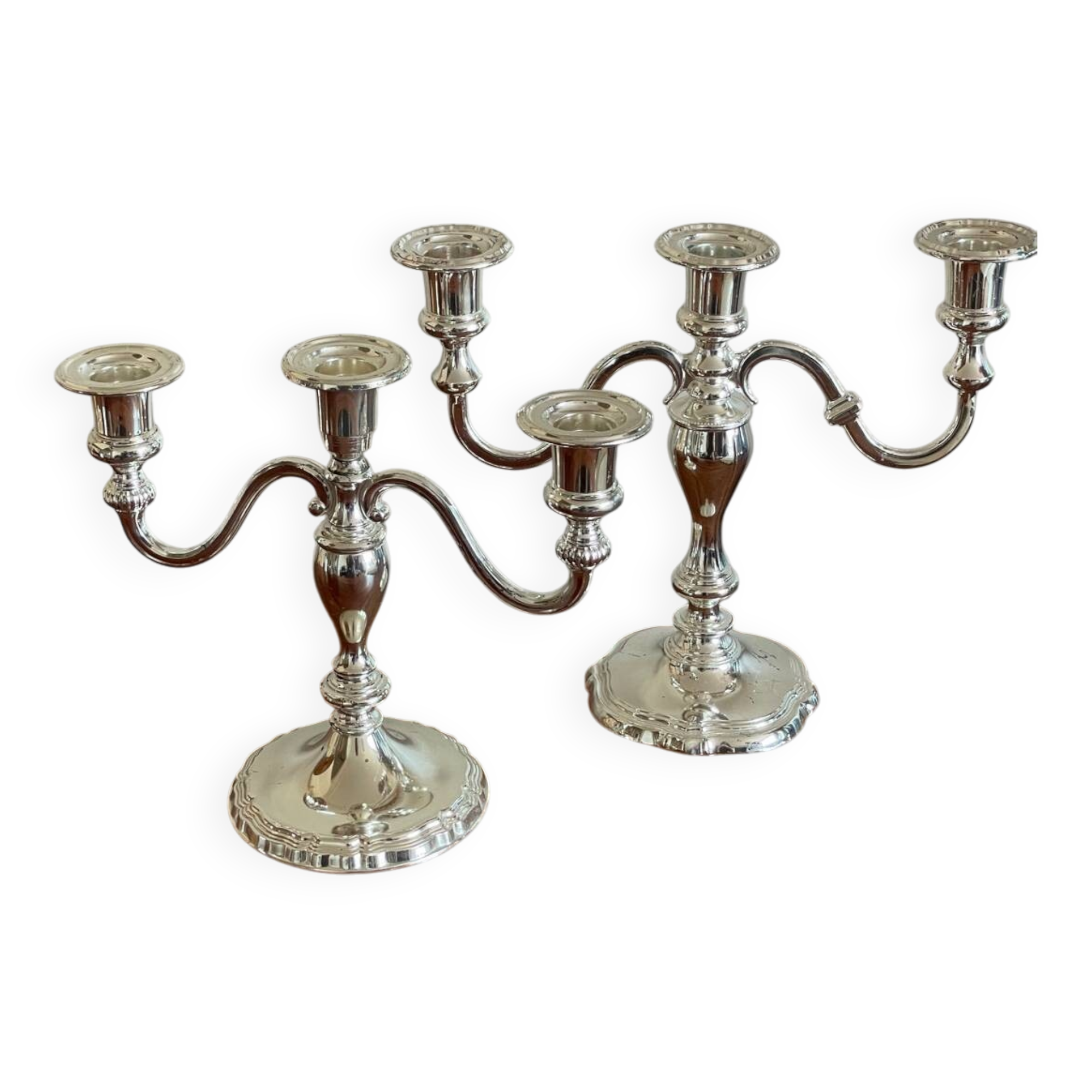 Pair of English candlesticks
