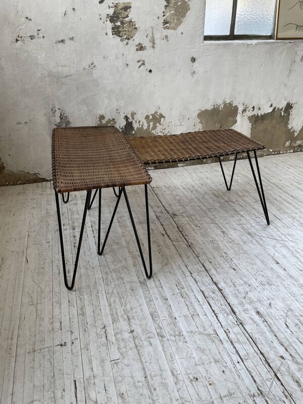 Duo de tables osier RaouDuo de tables osier Raoul Guysl Guys