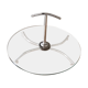 Contemporary glass and steel cheese platter