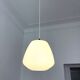 Scandinavian suspension vintage 1960 teak and opaline