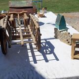 Set of old wooden toys from the farm
