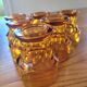Set of 6 vintage amber glasses, Italy