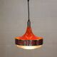 Vintage Chrome & Orange Pendant Lamp - 1970s Massive Belgium Lighting