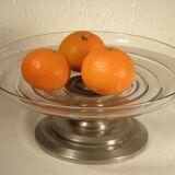 Art deco cup in glass and metal