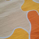 Sheet 2 people puzzle orange seventies 70s vintage