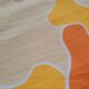 Sheet 2 people puzzle orange seventies 70s vintage